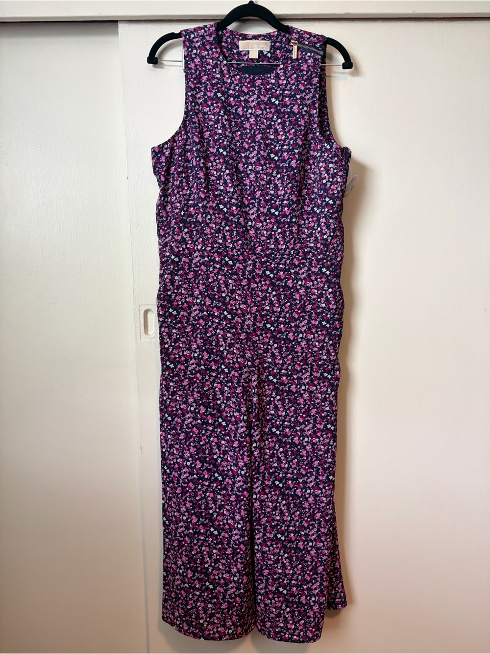 MICHAEL Michael Kors Sleeveless Purple Floral Jumpsuit